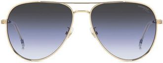 Carrera 60mm Gradient Pilot Sunglasses in Gold/Grey Azure at Nordstrom