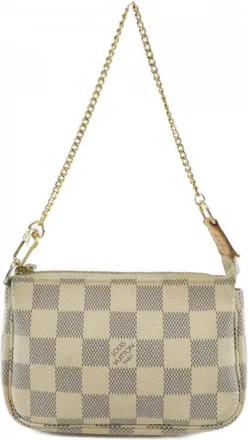 Louis Vuitton Damier Azur Azur Coated Canvas Pochette Pouch (Pre-Owned)