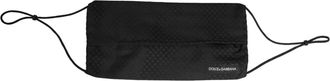 Dolce & Gabbana Pleated Silk-Polyester Face Mask - Black