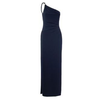 Ralph Lauren Gowns, female, Blue, Size: 2XS One-Shoulder Long Dress