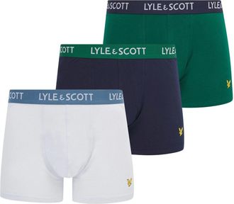Lyle & Scott Barclay-boxershorts voor heren (set van 3) (Blauw/Groen/Wit)