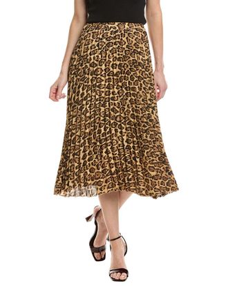 T Tahari Print Midi Skirt