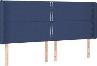 vidaXL Cabecero Con Led De Tela Azul 203x16x118/128 Cm Vidaxl