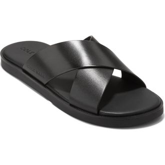 Cole Haan Nantucket Cross Strap Sandal in Black/Black at Nordstrom Rack, Size 11