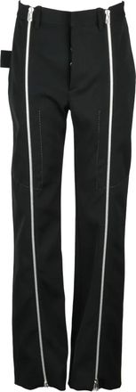 Bottega Veneta Broeken, Dames, Zwart, S, Wol, Elegante broek van wolmix met rechte pijpen