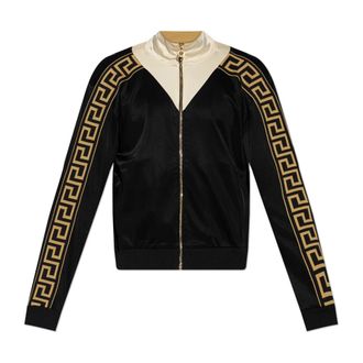 Versace Zip-throughs, male, Black, Size: L Turtleneck Sweatshirt