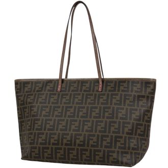 Fendi Brown Coated Canvas Shoulder Bag Tote Bag (Pre-Owned)