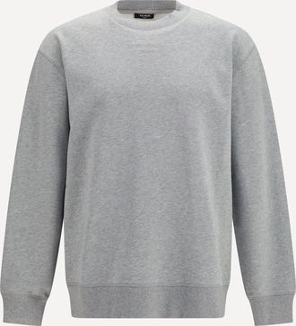 Balmain Felpa girocollo con logo ricamato Man XL