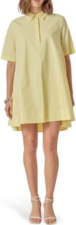English Factory Trapeze Cotton Shirtdress in Butter Yellow at Nordstrom Rack, Size Medium
