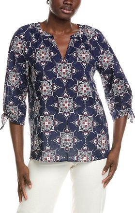 Jones New York Elbow Raglan Sleeve Blouse