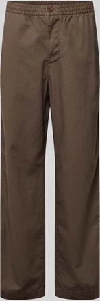 GAP Leinenhose mit elastischem Bund und Eingrifftaschen in Taupe, Gr&ouml;&szlig;e XXL