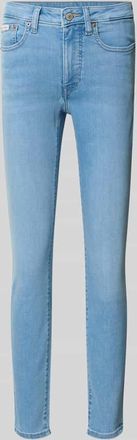 Calvin Klein Jeans Slim Fit Jeans mit Logo-Patch in Hellblau, Gr&ouml;&szlig;e 26/32