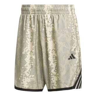 adidas Crazy Light All-Over Animal Print Shorts Asia Sizing Wonder Beige KG4806