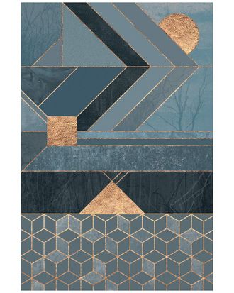 iCanvas Icanvas Icanvas Nordic Blue By Elisabeth Fredriksson Black Framed Fine Art Paper Print