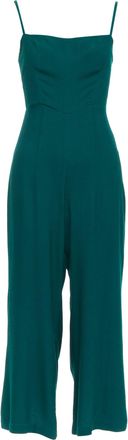 Reformation Forest Green Cropped Jumpsuit