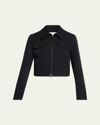 Vince Shrunken Stretch Cotton Jacket