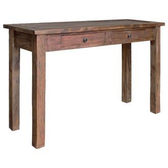 vidaXL Mesa Consola De Madera Maciza De Caoba 123x42x75 Cm Vidaxl