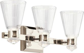 Netlighting Kichler Kayva Integrated LED Wall Lamp Polished Nickel 3000K IP44