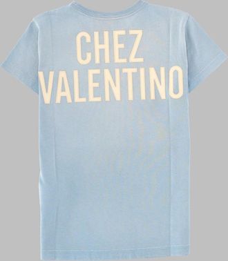 Valentino Printed Cotton T-Shirt - Blue