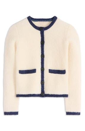 Boden Holly Boucl&eacute; Cardigan in Warm Ivory Boucle at Nordstrom Rack, Size 2