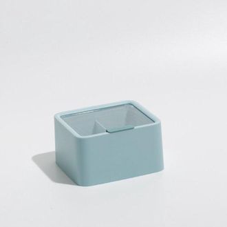 No Brand Caja De Almacenamiento De Discos De Algod&oacute;n Con Tapa, Caja De Almacenamiento De Discos De Algod&oacute;n De Escritorio, Impermeable Y A Prueba De Polvo, Adec