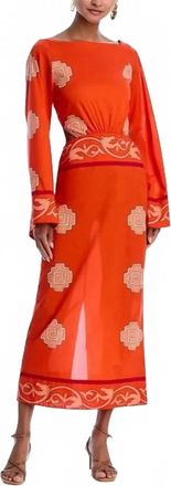 Johanna Ortiz Underwater Sanic Dress In Red/pink