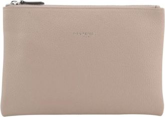 Pourchet Corso Small Clutch - Heren - Tassen - Beige - ONE Size - Leer - Tassen