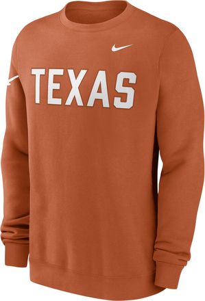 Nike Texas Sideline Club Nike Mens College Pullover Crew in Orange | 02TT81FTXE-R0M