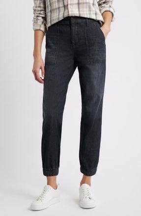 Frank & Eileen Utility Denim Joggers in Washed Black at Nordstrom, Size 8