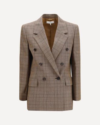 Chlo&eacute; Checked double-breasted Blazer Female 36