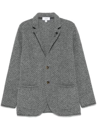 Lardini Geborstelde blazer - Grijs