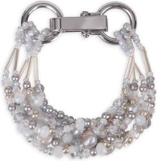 Saachi Beaded Cluster Statement Bracelet in Grey at Nordstrom Rack