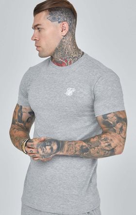 Siksilk T-Shirt SIKSILK Siksilk T-Shirts Essentials T-Shirt, Herren, Gr. XXL, grau, Obermaterial: 95% Baumwolle CO. 5% Elasthan EL., Shirts T-Shirt