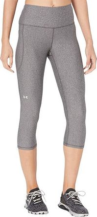 Under Armour HeatGear Armour High-Waisted Pocketed Capris Womens Casual Pants Charcoal Light Heather/White 1 : MD (US 8-10) R