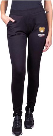 Moschino Trainingsbroeken - Dames - Sweatpants - Blauw - M - Katoen - Broeken