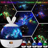 OEM Proyector De Cielo Estrellado Led, Luz Nocturna Para Ni&ntilde;os Y Beb&eacute;s, Proyector De Estrellas Con Conejo Y Caballo Voladores, Blanco - Crezuo
