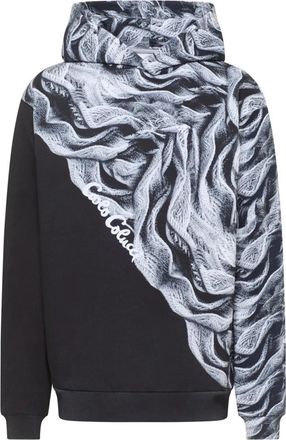 Carlo Colucci Artificial Knit Hoodie - Heren - Hoodies - Zwart - M - Katoen - Hoodies & sweatvesten