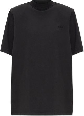 The Attico T-shirt met korte mouwen - Dames - T-shirts - Grijs - S - Katoen - Tops