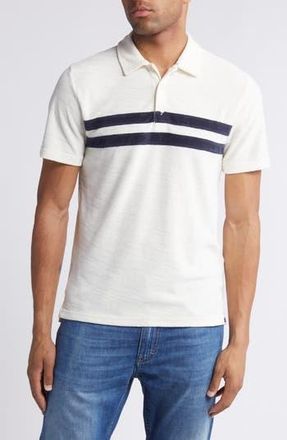 Faherty Cabana Surf Stripe Terry Cloth Polo in Vintage White at Nordstrom Rack, Size Xx-Large