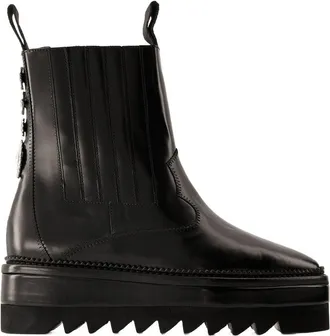 Toga Archives Womens Boots Leather Black Shoes