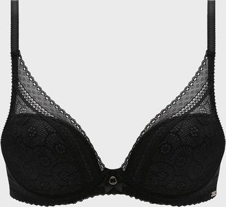 Chantelle Festivite Lace Plunge Bra, Bright Pink