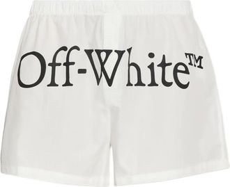 Off-white Katoenen boxershorts met logodetail - Wit