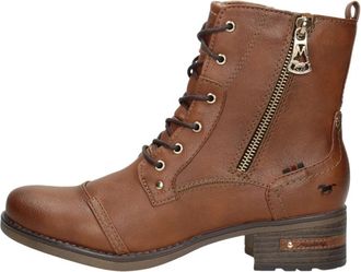 Mustang Lace-up Boots - Dames - Veterlaarzen - Bruin - 37 EU - Wol - Schoenen