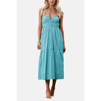 Bishop + Young Aeries Halter Dress in Morocco Print at Nordstrom, Size Large