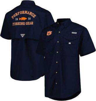 Columbia Mens Columbia Navy Auburn Tigers Bonehead Button-Up Shirt at Nordstrom, Size Large