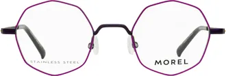 MOREL 20147K Octagonal Stainless Steel Eyeglasses - Purple