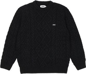 Palace Cable Knit Sweater Black P23KW002