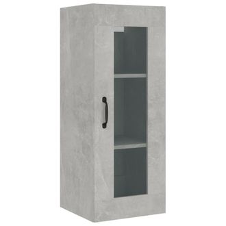 vidaXL Armario Colgante De Pared Gris Hormig&oacute;n 34,5x34x90 Cm Vidaxl
