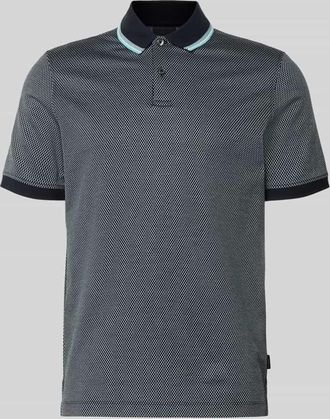 Bugatti Regular Fit Poloshirt mit Polokragen und kurzer Knopfleiste in Aqua, Gr&ouml;&szlig;e XXXL