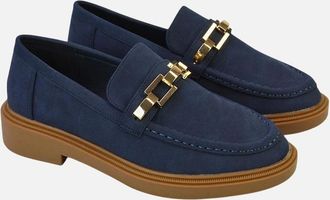 XY London Womens XY London Womens/Ladies Dakoa Chain Detail Loafers - Navy - Size: 5